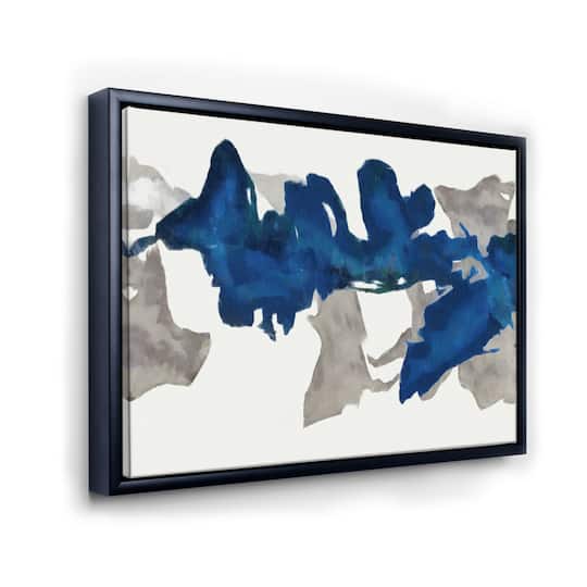 Designart - Gouache Sapphire on Gray VI